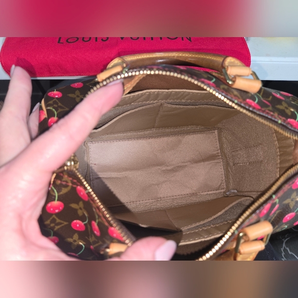 Louis Vuitton handbag Murakami Monogram brown Takashi Speedy Cherry - Picture 14 of 16
